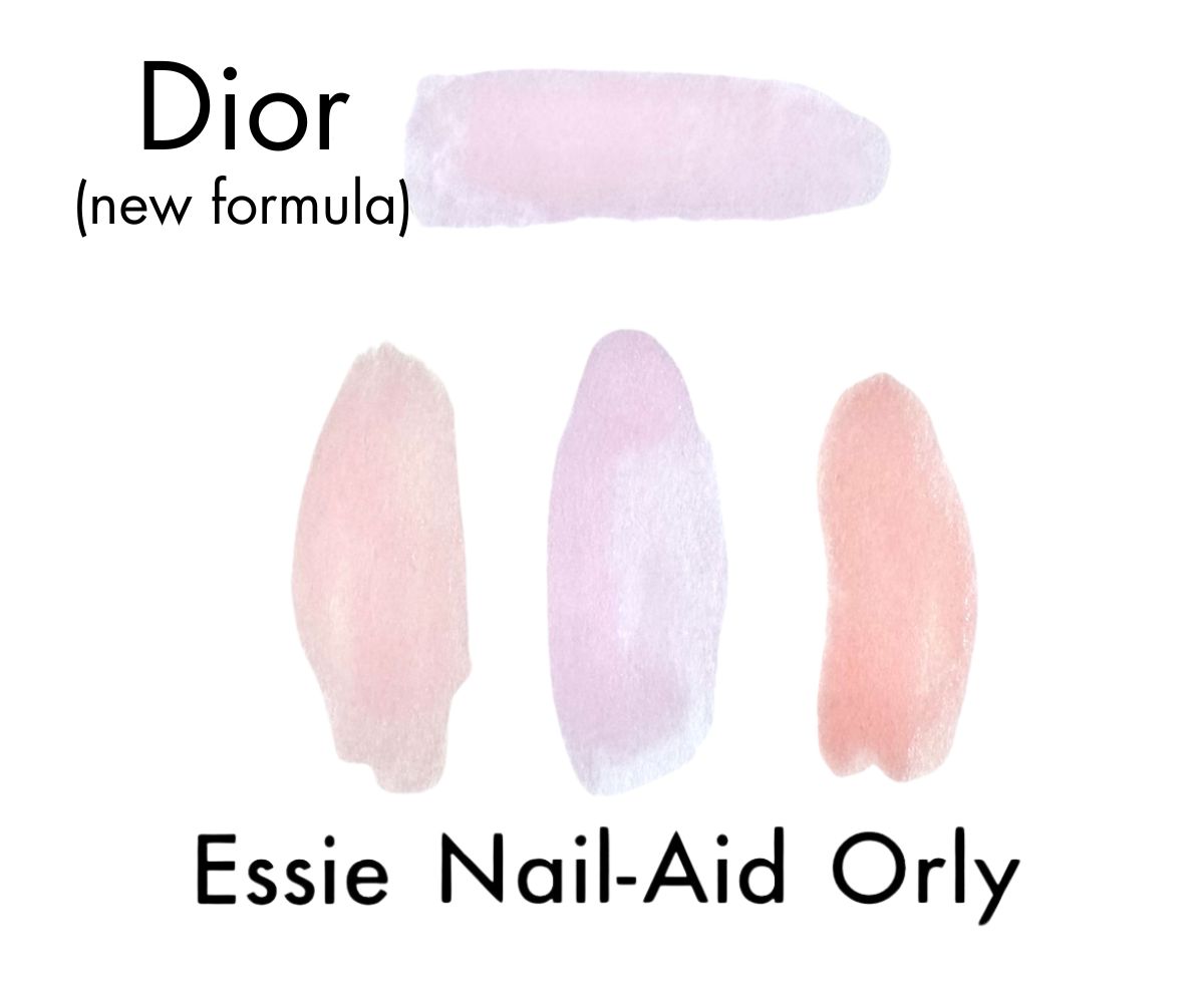 Dior Nail Glow Dupes That Give You The Same Natural Nail Look A   Dior Nail Glow Dupe Swatches Compared To Dior Nail Polish F 